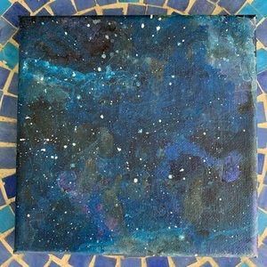 Hand Painted Galaxy Canvas